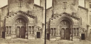 Baldus Prints: [Portal, Church of Saint-Trophime, Arles], ca. 1864. Creator: Edouard Baldus