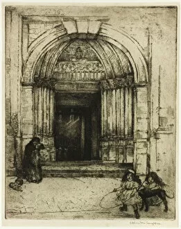 Portal of St. Germain-des-Prés, 1900. Creator: Donald Shaw MacLaughlan
