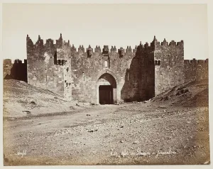 Bonfils Felix Prints: Porte De Dagnas A Jerusalem #287, Printed c.1870. Creator: Felix Bonfils