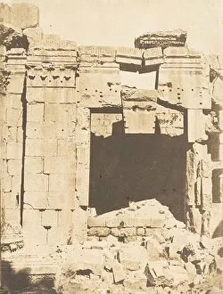 Heliopolis Gallery: Porte du Temple de Jupiter, a Baalbek (Heliopolis), September 1850