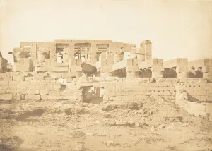 Luxor Al Uqsur Prints: Porte meridionale de la Salle Hypostyle du Palais de Karnac (Thebes), 1849-50
