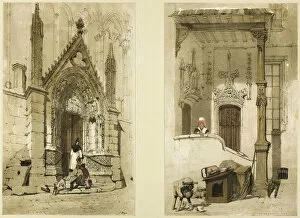 Boys Thomas Shotter Gallery: Porte Rouge, Notre Dame, Paris, 1839. Creator: Thomas Shotter Boys