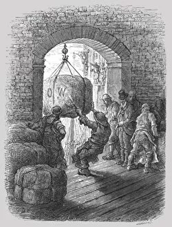 Bale Gallery: Porters at Work, 1872. Creator: Gustave Doré