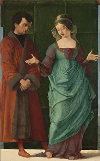 Brutus Prints: Portia and Brutus. Artist: Ercole de Roberti (ca 1450-1496)