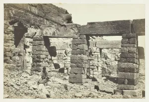 Portico of the Temple of Cerf Hossayn, Nubia, 1857. Creator: Francis Frith Portico of the Temple of Cerf Hossayn, Nubia, 1857. Creator: Francis Frith