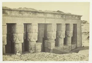 F Frith Co Prints: Portico of the Temple of Dendera, 1857. Creator: Francis Frith
