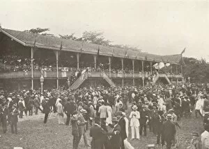 Wmheinemann Collection: A portion of the Derby Club Racecourse Enclosure, 1914