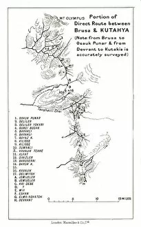 Macmillan Publishers Gallery: Portion of direct route between Brusa and Kutahya, c1915