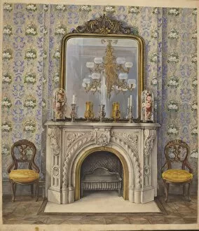 Living Room Gallery: Portion of a Drawing Room, c. 1938. Creator: Elisabeth Fulda