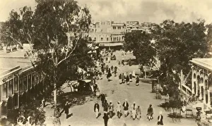 Local People Prints: A Portion of the Sadar Bazar, Rawalpindi - Taken from the Massy Gate, c1918-c1939