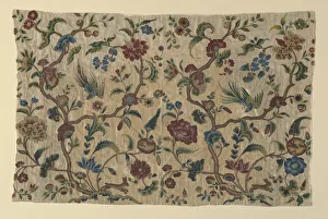 Chain Stitch Gallery: Portion from a Valance, England, 1701 / 25. Creator: Unknown