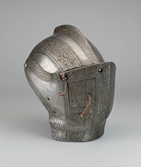 Portions of a Jousting Helmet, Milan, 1570 / 80. Creator: Unknown