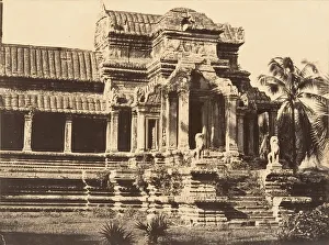 Cambodia Prints: Portique d entree de la Grande Galerie de la Pagode, 1866. Creator: Emile Gsell