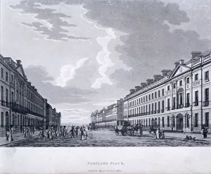 Portland Place Prints: Portland Place, Marylebone, London, 1800