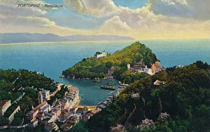 Liguria Prints: Portofino - Panorama, c1890