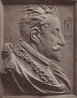 Bas Relief Prints: Portrait of a 17th-century dignitary, (1905-1914). Creator: Unknown