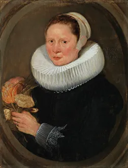 Vos Cornelis De Prints: Portrait of a 39-Year-Old Woman, 1631. Creator: Unknown