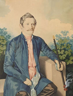 Smoker Collection: Portrait of A.A. Chizhov, c. 1846. Creator: Hampeln, Carl, von (1794-after 1880)