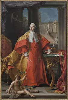 Batoni Collection: Portrait of Abbondio Rezzonico, 1766. Creator: Batoni, Pompeo Girolamo (1708-1787)