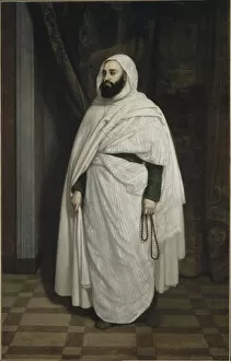Chateau De Versailles Gallery: Portrait of Abdelkader ibn Muhieddine (1808-1883), 1853. Creator: Tissier, Ange (1814-1876)