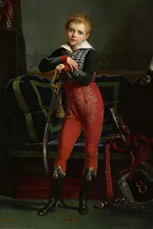 Clark Art Institute Prints: Portrait Of Achille Deban De Laborde, 1817. Creator: Alexandre-Jean Dubois-Drahonet