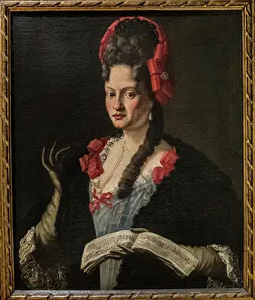 Colombina Prints: Portrait of the actress Caterina Biancolelli (1665-1716). Creator: Anonymous
