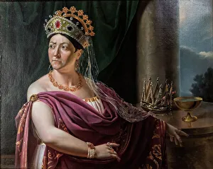 Euripides Prints: Portrait of the actress Françoise Raucourt (1756-1815) as Clytemnestra