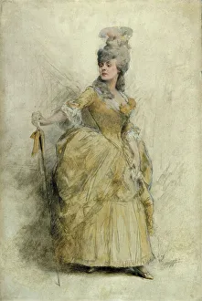 Rejane Prints: Portrait of the actress Gabrielle Réjane (1856-1920)
