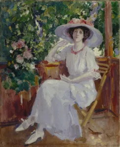 Images Dated 5th September 2014: Portrait of the actress Nadezhda Komarovskaya. Artist: Korovin, Konstantin Alexeyevich (1861-1939)