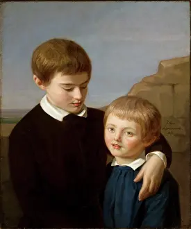 Double Portrait Prints: Portrait of Adam Mickiewicz's Sons, Aleksander and Jan Gwalbert, 1851