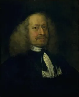 Librarian Prints: Portrait of Adam Olearius, Librarian to the Court at Gottorp, 1669. Creator: Jurgen Ovens