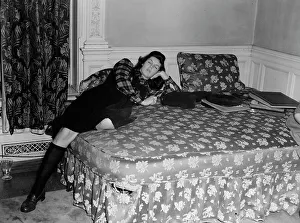 Portrait of Adele Girard, Turkish Embassy, Washington, D.C. 1938. Creator: William Paul Gottlieb