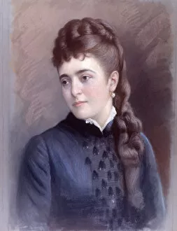 Pastel On Cardboard Collection: Portrait of Adelina Patti (1843-1919), 1863