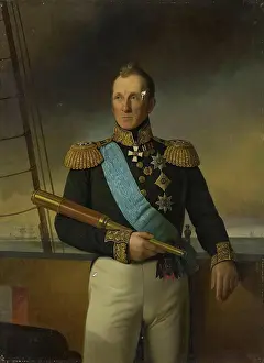 Activity Prints: Portrait of Admiral Alexei Greig, 1877. Creator: Georg von Bothmann