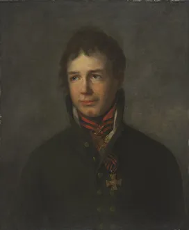 Portrait of the admiral and explorer Ivan Krusenstern (Adam Johann Ritter von Krusenstern) (1770-184 Artist: Giraud, Pierre Francois Eugene (1806-1881)