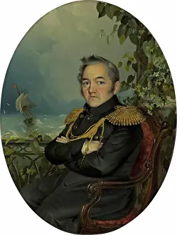 1840s Prints: Portrait of Admiral Mikhail Lazarev, 1845. Creator: Robert Schwede