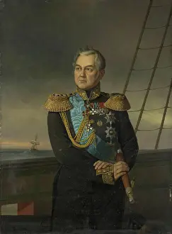 Activity Prints: Portrait of Admiral Mikhail Lazarev, 1873. Creator: Georg von Bothmann