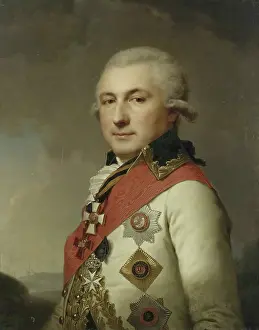 Lamp Prints: Portrait of Admiral Osip de Ribas, 1796. Creator: Johann Baptist Lampi I