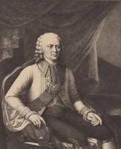 Portrait of Admiral Vasily Alexeyevich Myatlev (1694-1761) (After Jozef Oleszkiewicz). Artist: Anonymous
