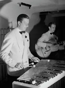 Portrait of Adrian Rollini and Allen Hanlon, 1938. Creator: William Paul Gottlieb