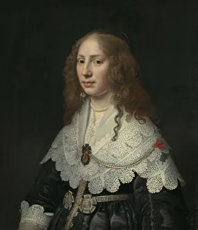 Mirevelt Prints: Portrait of Aegje Hasselaer, 1640. Creator: Michiel van Mierevelt