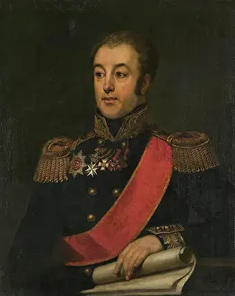Johann Prints: Portrait of A.F. Klokachev, 1825. Creator: Janos Rombauer