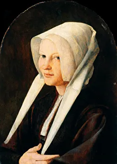 Palazzo Doria Pamphilj Prints: Portrait of Agatha van Schoonhoven, 1512. Creator: Scorel, Jan, van (1495-1562)