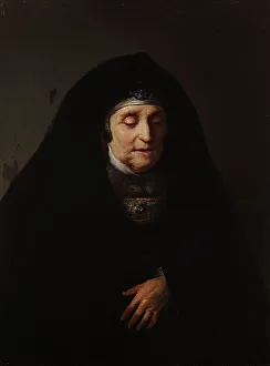 Jan Andrea Lievens Prints: Portrait of an aged woman in oriental costume, 1729-1739. Creator: Jan Lievens