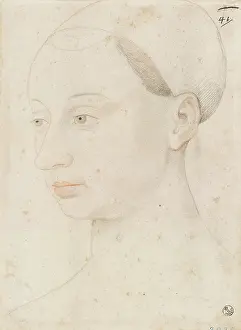 Jean Prints: Portrait of Agnes Sorel (1422-1450), c1535-1550. Creator: Fouquet, Jean, (After)