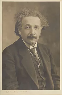 The United States Gallery: Portrait of Albert Einstein (1879-1955), 1921. Creator: Mishkin, Herman (1871-1948)