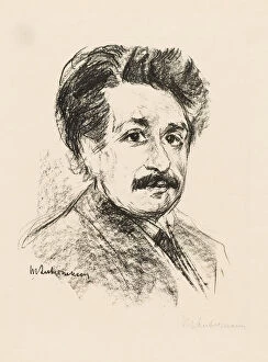 Portrait of Albert Einstein. Artist: Liebermann, Max (1847-1935)