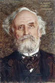 Wood Material Prints: Portrait of Albert Ribot (1842-1923), politician, 1915. Creator: Joseph Felix Bouchor