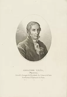 Tardieu Collection: Portrait of Alessandro Volta (1745-1827), ca 1820. Creator: Tardieu, Ambroise (1788-1841)