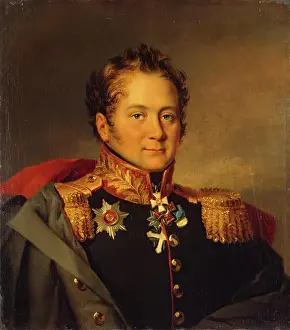 Aleksandr Prints: Portrait of Alexander A. Pisarev (1780-1848), 1822. Creator: Workshop of George Dawe